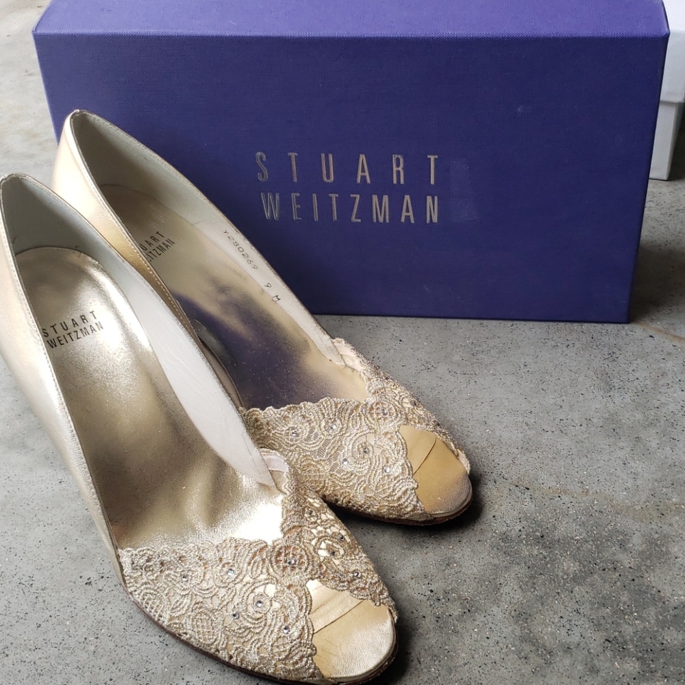 Stuart Weitzman Gold Heels